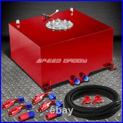 10 Gallon/38l Red Aluminum Fuel Cell Gas Tank+level Sender+nylon Fuel Line Kit