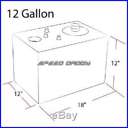12 Gallon/45l Top-feed Aluminum Racing/drift Fuel Cell Gas Tank+cap+level Sender