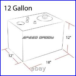 12 Gallon Top-feed Aluminum Fuel Cell Gas Tank+cap+level Sender+nylon Line Kit