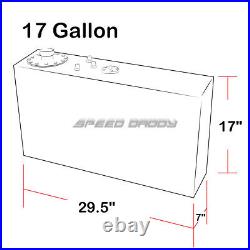 17 Gallon/64l Top-feed Slim Aluminum Race/drift Fuel Cell Gas Tank+level Sender
