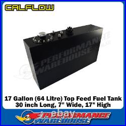 17 Gallon Top Feed Fuel Tank & Level Sender Aluminium Black CAL-7417XBK-2