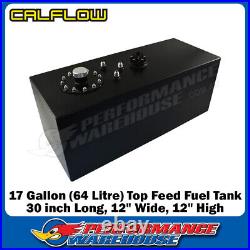 17 Gallon Top Feed Fuel Tank & Level Sender Aluminium Black CAL-7417XBK-3