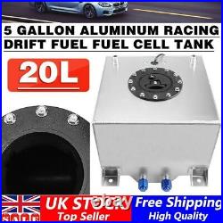 5 Gallon 20L Aluminum Racing Drift Fuel Cell Tank With Cap Foam Outside UK STOCK