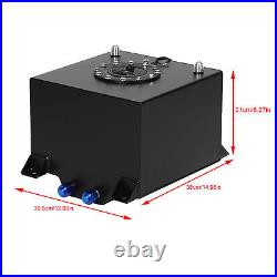 5 Gallon Universal Fuel Cell Gas Tank Aluminum Fuel Cell Gas Tank Black With