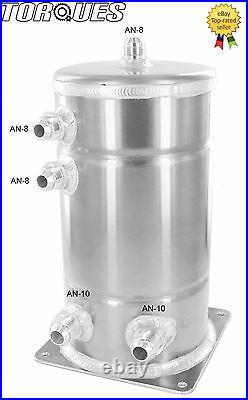 AN-10 (-10 AN) / AN-8 (-8 AN) JIC 3.0 Litre Aluminium Alloy Fuel Swirl Pot Tank