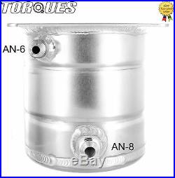 AN-6 (-6AN)/ AN-8 (-8AN) JIC 1.5 Litre Aluminium Top Mounted Fuel Swirl Pot Tank