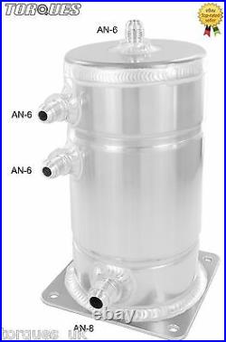 AN-6 (-6 AN) / AN-8 (-8 AN) JIC 1.5 Litre Aluminium Alloy Fuel Swirl Pot Tank