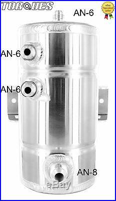 AN-6 (-6 AN)/AN-8 (-8 AN) JIC 1.5 Litre Aluminium Bulkhead Fuel Swirl Pot Tank