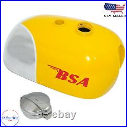 Bsa B25 B40 B44 C15 Victor Enduro Aluminum / Alloy Yellow Fuel Tank Fit For