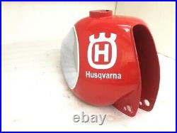HUSQVARNA CR WR XC 250 430 Red Painted Aluminium Fuel Gas Tank + Cap 1981 -1983