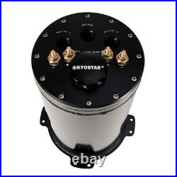KYOSTAR 2.8L Surge Tank For Single or 2.6L For Dual 39-40mm Pumps 3 x -AN8 Ports
