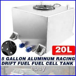 NEW 5 Gallon 20L Aluminum Racing Drift Fuel Cell Tank With Cap Foam Outside