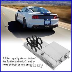 New 2.5L Fuel Tank Can Silver Leakproof Rugged Heat Resistant Under Car Fu