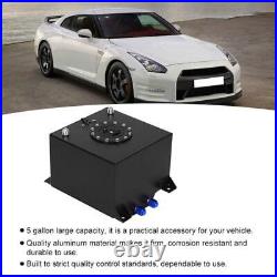Universal 5 Gallon Black Aluminum Fuel Cell Gas Tank for Car Practical Auto