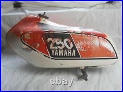 Yamaha used DT250 Aluminum Gas / Fuel Tank with Cap & Petcock. (RG)